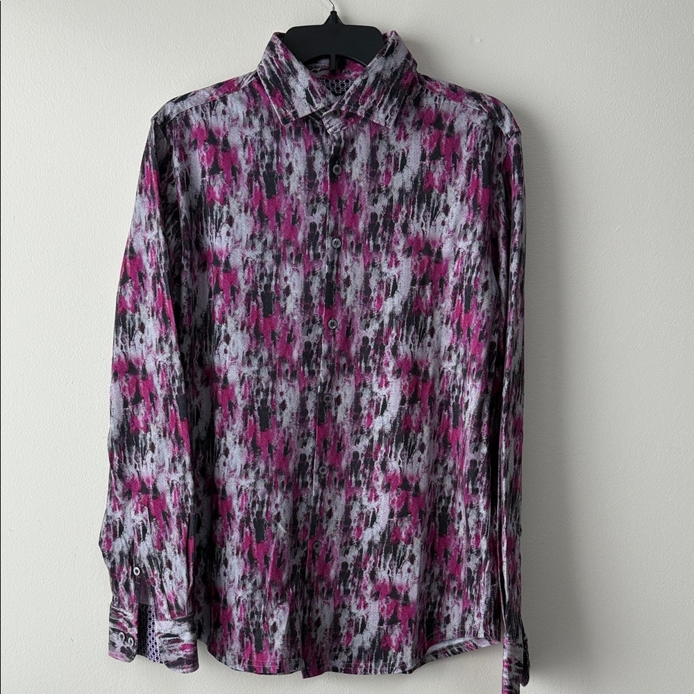Stone Rose Pink and Black Abstract Shirt